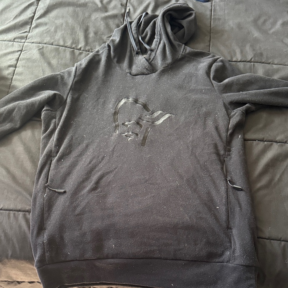 Black Hooded Pullover Sweatshirt NORRONA